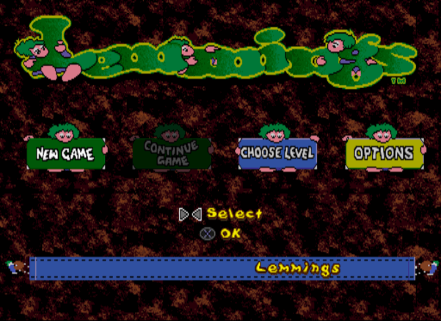 Lemmings and Oh No More Lemmings screenshot 3 for Playstation